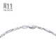 Chow Sang Sang Pt950 platinum necklace, versatile platinum necklace, plain chain clavicle chain for women, price 35566N, 40 cm - 8.67 g (including labor cost 620 yuan)