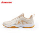 KAWASAKI badminton shoes 24 years new men's and women's badminton shoes non-slip anti-torsion sports running tennis shoes ice cream ice cream - vanilla yellow 35
