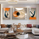 
Hanxuan Light Luxury Living Room Decoration Painting High-end Atmospheric Sofa Background Wall Mural Modern Simple Fulu Sanlian Living Room Hanging Painting JD13754 Left and left 30*40 60*40 Crystal porcelain diamond-inlaid aluminum alloy black frame