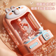 Huangen Children's Girls House jugando a la máquina de captura de pelota de juguete de 3-6 años Juego de juego en casa Regalo de cumpleaños Lindo conejo lindo Cum Cum Machine [20 Babies 10 bolas + Cable de carga]