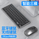 吉选（GESOBYTE）B680无线蓝牙三模轻音键鼠套装笔记本台式电脑充电办公键鼠ipadMac平板手机家通用便携金属灰