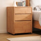 Kao Nordic solid wood chest cabinet simple household small bedroom storage storage cabinet 678# black walnut color