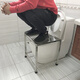 Toilet rack toilet stainless steel sitting and squatting dual-purpose 304 thickened household squatting stool converted into squatting artifact foot pedal 304 stainless steel toilet height 41cm