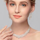 Shijun (SHIJUN) Chinese Valentine's Day Gift European and American Bride Wedding Necklace Earring Set Two-piece Set Fashionable Imitation Crystal Collarbone Chain