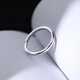 Xiangnan 999 sterling silver geometric ring women's light luxury vegetarian ring index finger ring tail ring open ring niche high-end birthday gift 999 silver faceted geometric ring