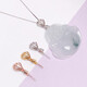 Fat Donglai same style 18k color buckle small pendant jade pendant buckle silver plated 18K color buckle diy jade crystal Guanyin Buddha rose gold