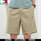 Tommy Shekelly Summer Men's Business and Casual Pure Cotton Working Shorts Cropped Pants Straight Sport Pants 9224 Military Green XL Recommended 130-145Jin [Jin equals 0.5 kg]