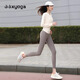 Shuangxiu fashionable and stylish yoga clothes for women 2025 new long-sleeved tops Internet celebrity popular running sports Pilates fitness clothes Milky apricot top L (110-120)