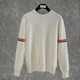 Thom Brielletb Tom Herbst- und Winter-Makkaron-Pullover-Pullover-Pullover-Pullover für Männer und Frauen, mehrfarbig gestrickte dunkelblaue Vierbar 2xl Größe 4