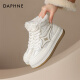 Daphne (DAPHNE) snow boots for women thick sole short tube winter new Northeast cold resistance 2023 new thickened comfortable and warm cotton boots silver plush 37 (235mm)