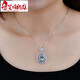 Nianfu 6.40 carat aquamarine pendant for women natural colored gemstone jewelry 925 silver inlaid aquamarine pendant