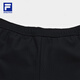 FILA official men's knitted trousers 2025 winter new fitness sports basic plus fleece straight pants dark black-BK 3XL 190/96A/XXXL