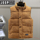 Jeep Spirit2025 Winter Fashion Streifen Baumwollweste neue Herbst und Winter Baumwollweste verdickte warme Weste Jacke HF 838 Schwarz L