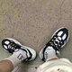Nike (Nike) Chaussures féminines 2025 Nouvelle technologie d'été Hera Retro Sports Dad Chaussures Casual Shoes Running Shoes Dr9761-101 Black and White 37.5