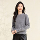 Chunzhu 2025 Autumn and Winter New Cashmere Wool Blended Round Neck Long-Sleeved Sweater Women's Thick Warm Style Age-Reducing Wool Sweater Romantic Purple XL (125-140 Jin Jin equals 0.5 kg)