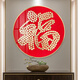 Dujia CE peinture 50 cents Coin Fu Caractère Modèle d'autocollant Velvet Velvet Living Room Pendant Décoration Five-Jiao Xi Character Photo Cadre photo Cadeaux faits à la main pour les personnes Fu 80 * 80 Cadre en alliage nécessite 684 pièces de monnai