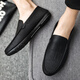 Woodpecker 2025 youth summer versatile Korean new lazy bean shoes trendy casual men's loafer shoes with one foot D838 black 40
