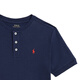 Polo Ralph Lauren Boys Classic Cotton Jersey Short Sleeve Henry Shirt 410-Dark Blue L