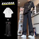 
Tanghao Chinese style short shirt men's summer bamboo embroidery handsome high-end men's new Chinese style Chinese style outfit embroidered trousers XL