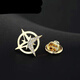 JACK VINEY Hexagram Brooch Men's Suit Corsage Small Collar Pin Shirt Collar Band Trendy Personalized Buckle Anti-Exposed Buckle Birthday Gift K LW Hexagram Ancient Silver Plated