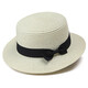 XIANGLANER PARADO CHIRD SABE Mujeres Viajes en verano British Retro Flat Top Hat Fresh Sun Protection Beach Hat tendencia de color caqui Niños (53-55 cm)