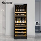 SILIWERE red wine cabinet, constant temperature wine cabinet, home red wine cabinet, living room wine cabinet, custom red wine cabinet, width 800, depth 450, height 2000, black, 120 bottles, exclusive version