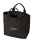 Pengjing canvas handbag canvas bag large capacity simple office worker students versatile work lunch box mommy bento new style simple small square bag [classic black]
