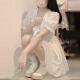 Jinpeng Adolescente Girl Girl Big Children Vestido de 13 a 15 años estudiante de secundaria grande de la escuela secundaria de 12 años Summer Summer NUEVO ALIMO 1315 Junior High School Apricot Color s Recomendado 75-90 Jin [Jin iguala 0.5 kg]