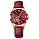 Swiss Certified Watch Women's Totalmente automático Mecánico Reloj luminoso impermeable y los mejores relojes famosos de las mujeres ultradelgadas Versión mejorada L9918 Modelo de cinturón rojo de rosa + pulsera de regalo