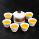 PINYU travel tea set portable one pot three cups outdoor high-end ceramic cup car tea tray mutton fat jade porcelain tea cup