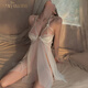 
Man Yan sexy, small breasts, big bed temptation pajamas suit passion uniform battle gown 9273 white steel buckle nightgown, average size recommended weight 80-120 Jin [Jin equals 0.5 kg]