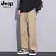 Jeep Spirit High-End-Funktionshose für Männer Herbst- und Winterstil plus Samt verdickte gerade Fallschirmjäger und Freizeithosen für Männer 9856 Armee Green plus Samt M Empfohlen [90-110jin [Jin gleich 0,5 kg]]]