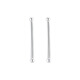 Daiyan 999 silver earrings for pierced ears for women, silver beans, compact mini double-headed ear sticks, ear bone nails, simple earrings for men, one pair in each of three sizes, 3 pairs of earrings