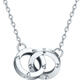 Saturday Fu PT950 platinum necklace double ring necklace B068411 about 3.07g 40+5cm birthday gift