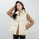 Yaya (YAYA) off-season light down jacket vest for women short winter new popular stand collar Korean style warm vest jacket KLZ milk white XL 170/92A