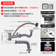 Submarine CSQ-2C vegetable basin drain pipe double-slot sink deodorant space-saving drain pipe ABS material stretched 95 cm