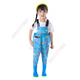 The little cleaner chooses water fork pants for children, water suits for playing in the sea, waterproof waders, jumpsuits for kindergarten, children's beach rain boots for men and women, children's dinosaur overalls with pockets, size 34 (shoe inner length 21c)