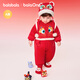 BalaOne children's clothing newborn cotton-filled jumpsuit red New Year's greetings baby clothes