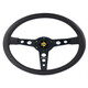 14 pouces Prototipo Car Modification du volant JDM Cadre noir Microfibre Cuir Sports Roueur de direction Titane + base 13077 Frame noir + Point Modèle