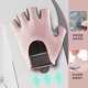 Tanbeiman fitness gloves women's sports anti-callus anti-slip yoga pull-ups dynamic cycling Pilates half-finger gloves pink (one size fits all) upgraded liquid silicone shock absorption