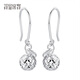 Misu platinum earrings for women PT950 platinum laser car flower transfer beads earrings fashion tassel ear hooks Christmas large size 3.5-3.7 grams