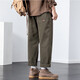 Foss Phil Pantalon décontracté pour les hommes en automne et hiver en libre tendance à la mode en plein air pantalon pantalon de coton droit américain High Street pour hommes MGSS-1098 Military Green L (recommandé 125-145jin [Jin est égal à 0,5 kg]))