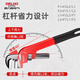 DELIXI ELECTRIC pipe wrench multi-function offset wrench pipe wrench oblique head pipe pipe wrench plumbing tool heavy-duty throat wrench 24 inches
