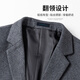 SHANSHAN Shanshan Wool Suit Jacket Men's Spring and Autumn New Warm Easy-Care Jacket Business Commuting Workplace Top Men Black L /175 Recommended 115-135 Jin Jin equals 0.5 kg