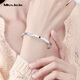 Miss JuJu pt950 platinum push-pull bracelet for women semi-solid platinum bracelet with adjustable horse buckle PT950 23.29 g