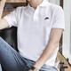 耐克（NIKE）运动套装男 夏季POLO衫休闲翻领短袖T恤 跑步健身训练快干短裤 FN3895-100+DV9329-010 XL