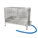 HKML stainless steel dog cage large dog foldable home indoor flush dog cage with toilet funnel integrated dog kennel bold assembled solid steel rod with fence revolving door 12590 cage height 90 feet height 15