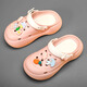 Lingli Girls Hole Shoess Детские тапочки 2025 Новый летний стиль Baotou Beach Shoes Shoes Medium Disters Kids Sandals Girls Sandals 1903 Белые 35-36