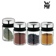 WMF German Fortenbao kitchen household glass moisture-proof sealed seasoning jar, powder jar, stainless steel seasoning bottle, 4-piece set 50ml
