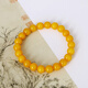 Famous family beeswax bracelet for women old beeswax round beads chicken oil yellow bracelet Baltic amber birthday gift 8.5mm